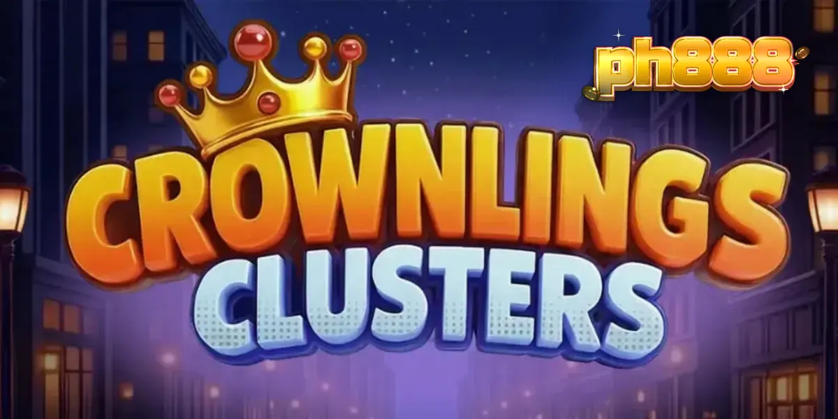 Makulay at neon na disenyo ng Crownlings Clusters slot